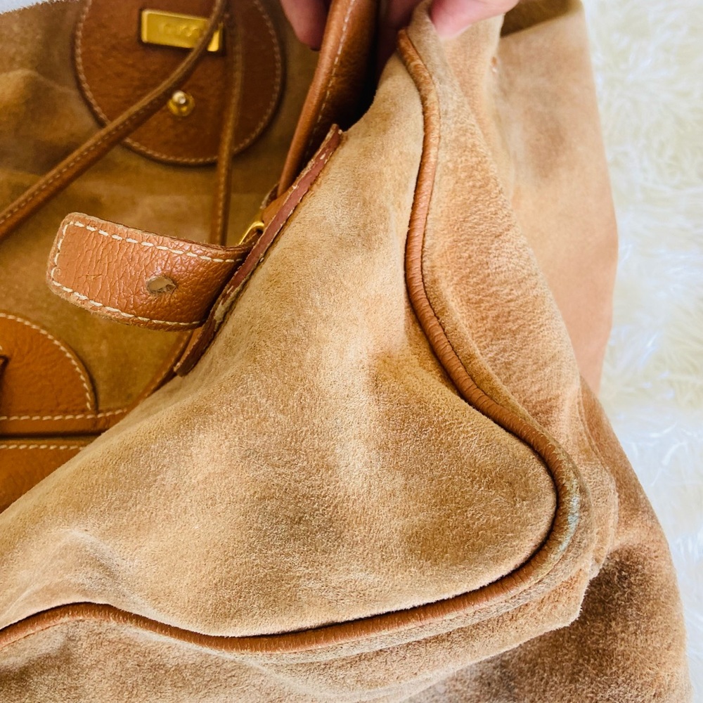 Gucci Suede Leather Caramel Backpack - Picture 12 of 12
